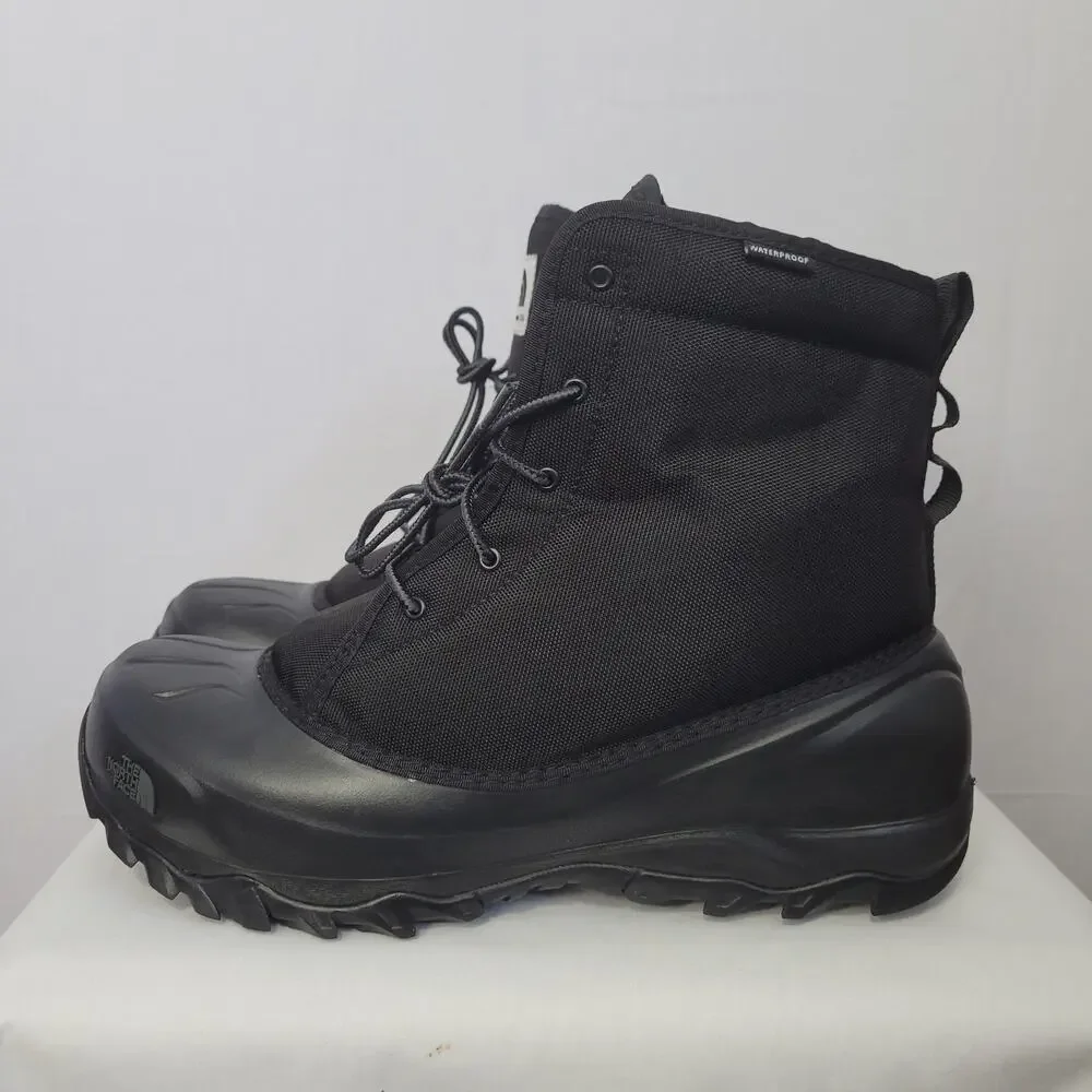 The North Face Tsumoru Lace Up Snow Boots men's size 10.5 Black Waterproof